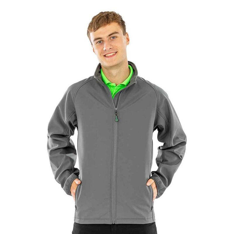 リザルト レディース アウター 上衣・上衣 刷り上げる Result Genuine Mens Printable Soft Shell Jacket Workguard Grey 薄墨色