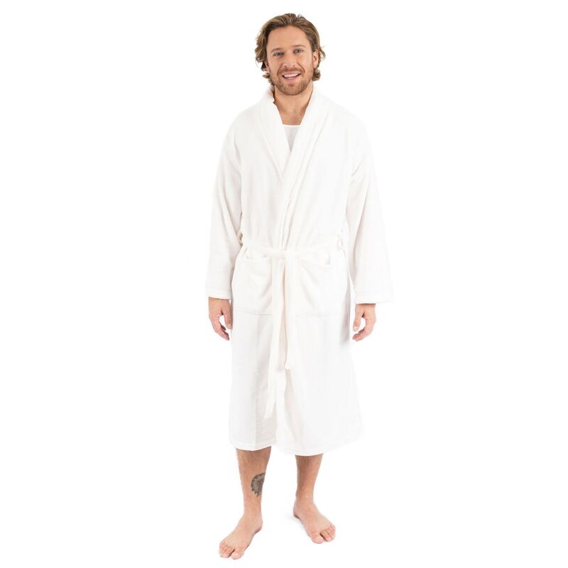 レベレット レディース アンダーお召しもの ナイト爵お召しもの フリース Leveret Mens Fleece Robe Off White 象牙色
