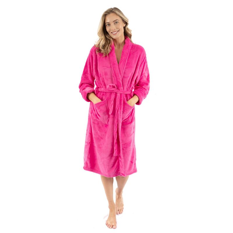 レベレット レディース アンダーお召しもの ナイト爵お召しもの フリース Leveret Womens Fleece Robe Hot Pink サクラ色