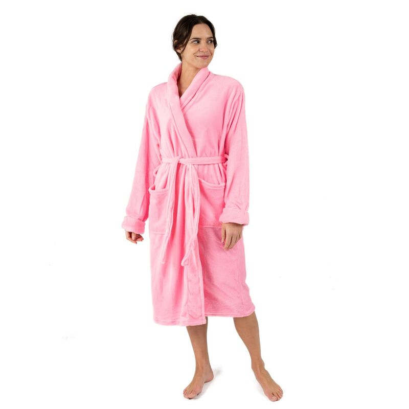 レベレット レディース アンダーお召しもの ナイト爵お召しもの フリース Leveret Womens Fleece Robe Light Pink サクラ色
