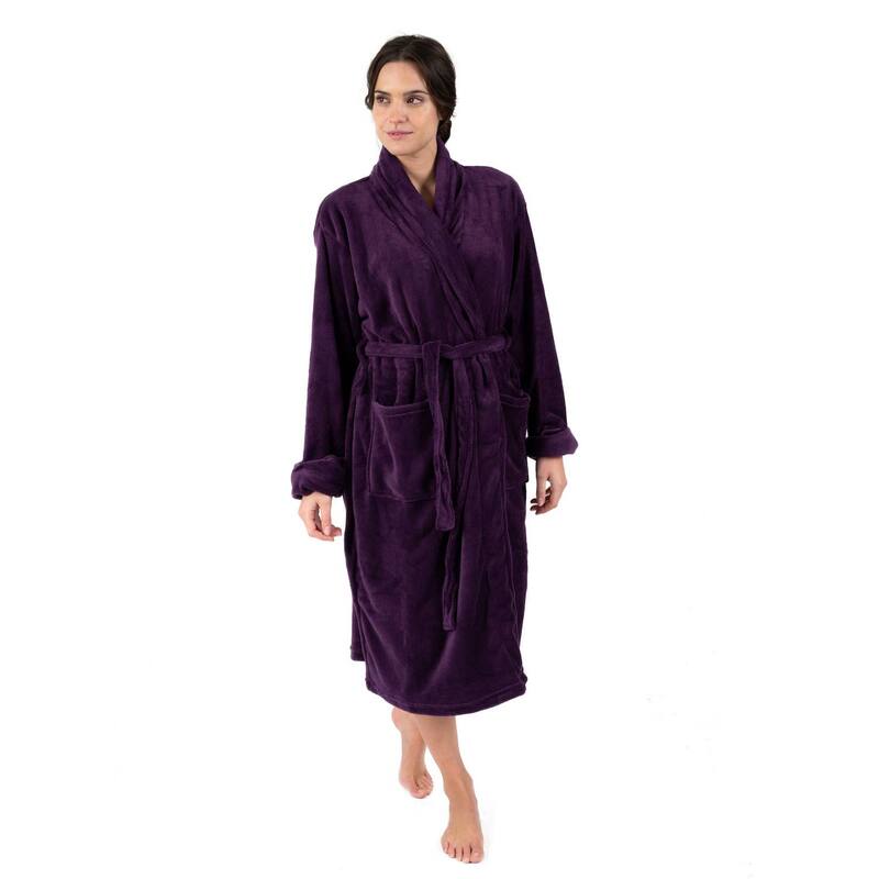 レベレット レディース アンダーお召しもの ナイト爵お召しもの フリース Leveret Womens Fleece Robe Purple パープル
