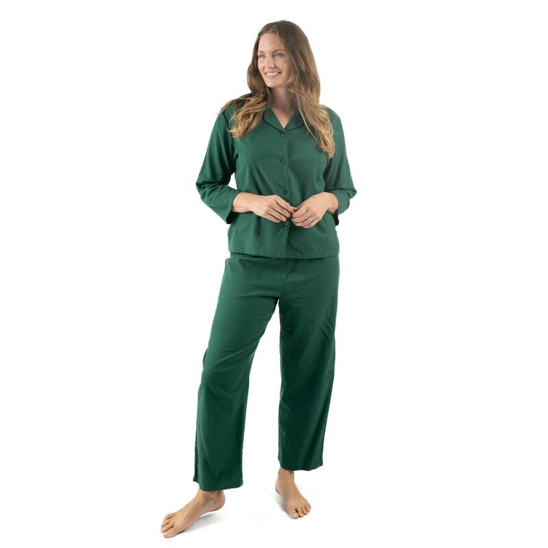 レベレット レディース アンダーお召しもの ナイト爵お召しもの Leveret Womens Two Piece Flannel Pajamas Red L Green 緑であること