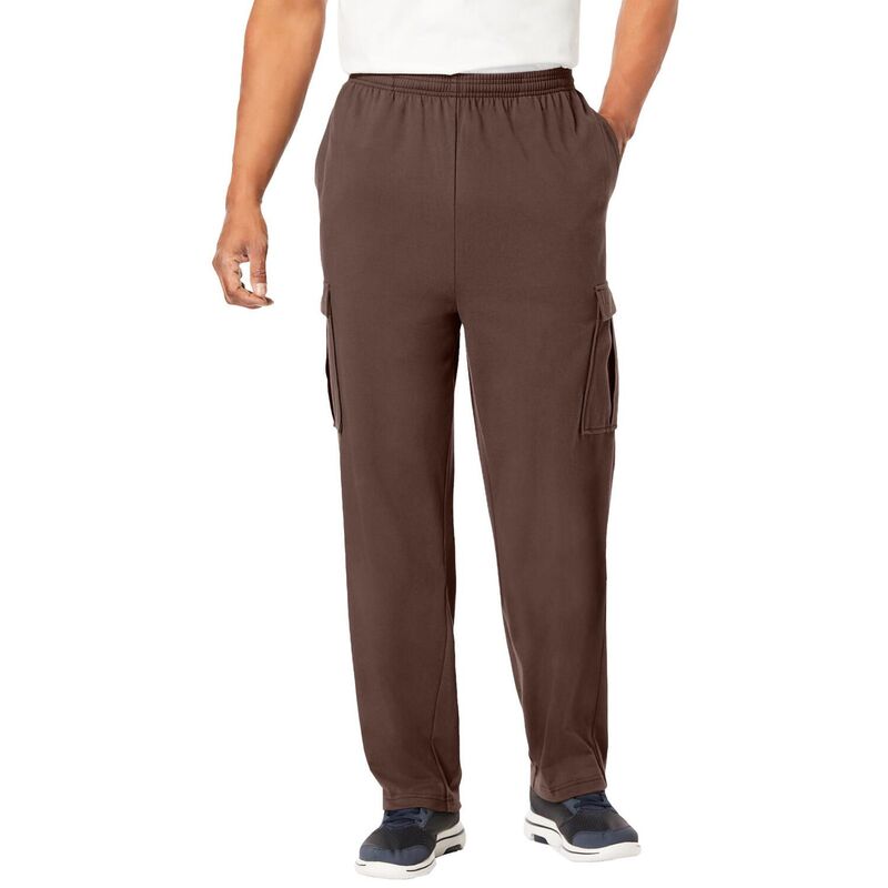 キングサイズ レディース ボトムス カジュアルパンツ スウェットパンツ トール ジャージー KingSize Men's Big & Tallightweight Jersey Cargo Sweatpants Espresso｜ReVida 店