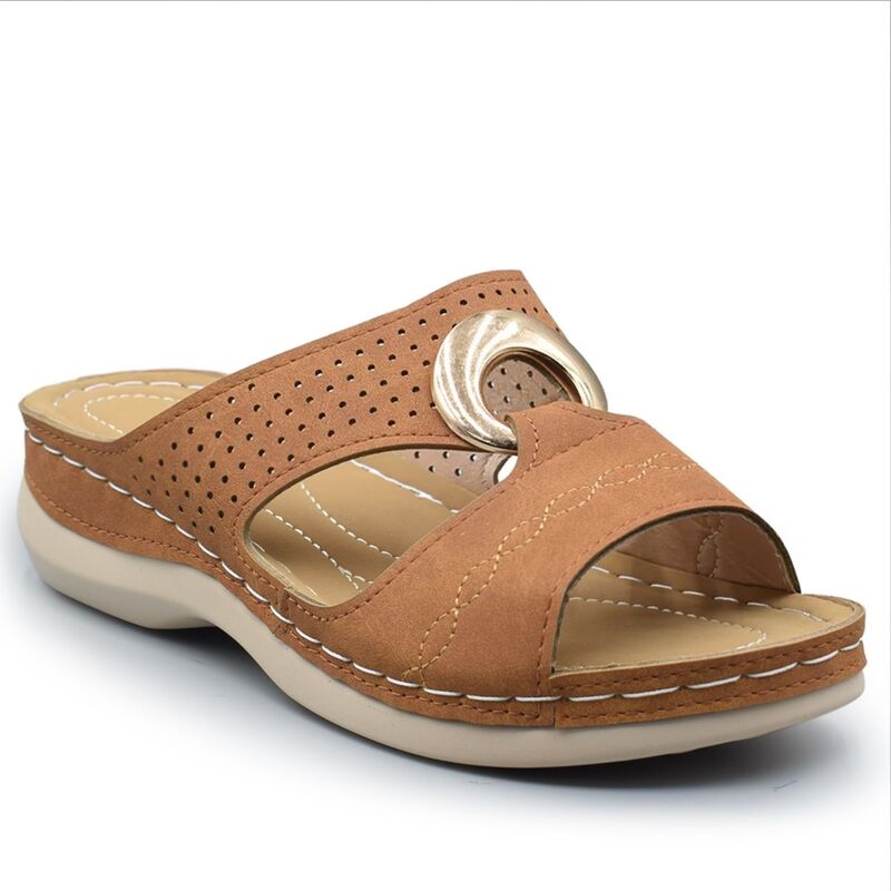 ヘンリーフェレーラ レディース シューズ サンダル Henry Ferrera Deja Vu Women\u0027slip-On Ring Sandals Brown 赤銅色