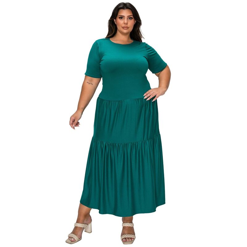 リブド レディース トップス 衣装 ティアード つけ加える大きさ マキシ L I V D Plusize Jourdan Tiered Maxi Dress Dark Green 緑であること