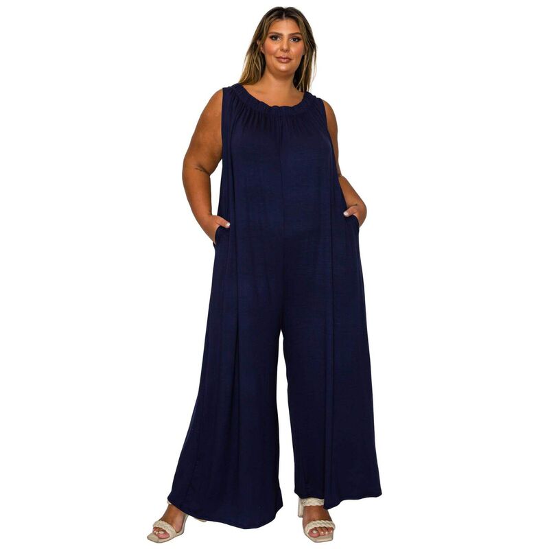 リブド レディース トップス 衣装 ワイドレッグ つけ加える大きさ 飛び降りる背広 L I V D Plusize Olson Wide Leg Pocket Jumpsuit Navy 米国海軍