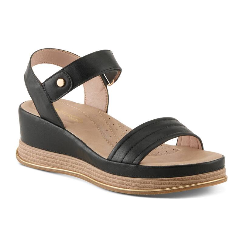 パトリシア レディース シューズ サンダル Patrizia Sahil Women\u0027s Adjustable Wedge Sandals Black 黒いこと