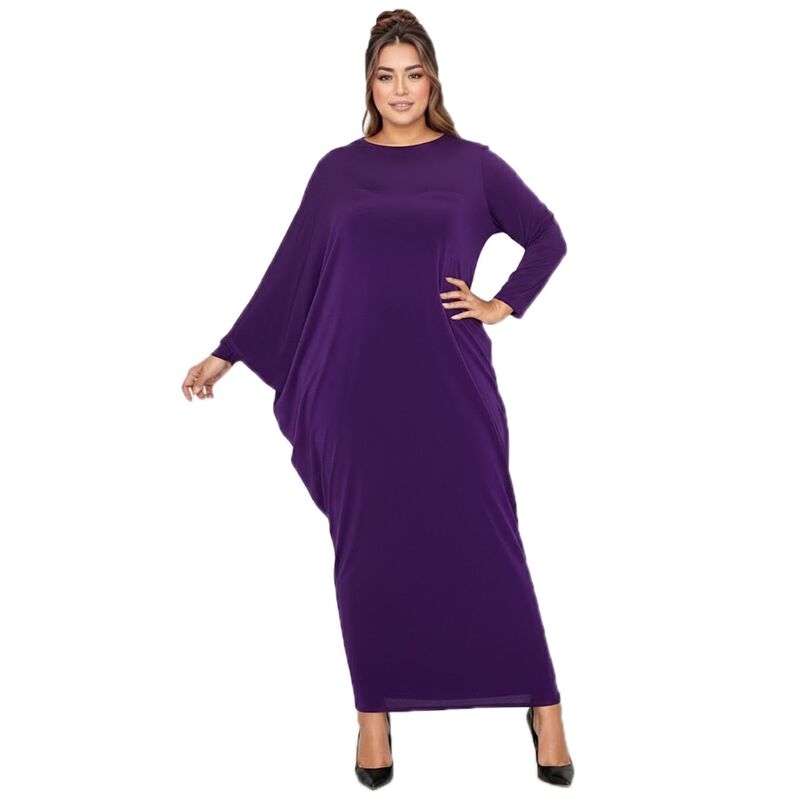 リブド レディース トップス 衣装 非対称 つけ加える大きさ マキシ L I V D Plusize Louellasymmetrical Maxi Dress Purple パープル