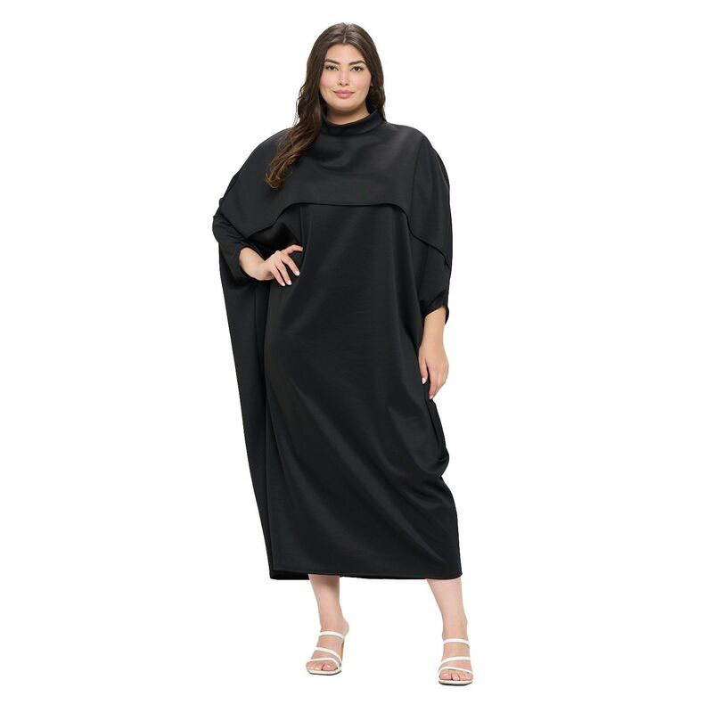 リブド レディース トップス 衣装 ケープひな型 midi 旗がしら ケープ L I V D Potter Cape Kaftan Midi Dress Black 黒いこと