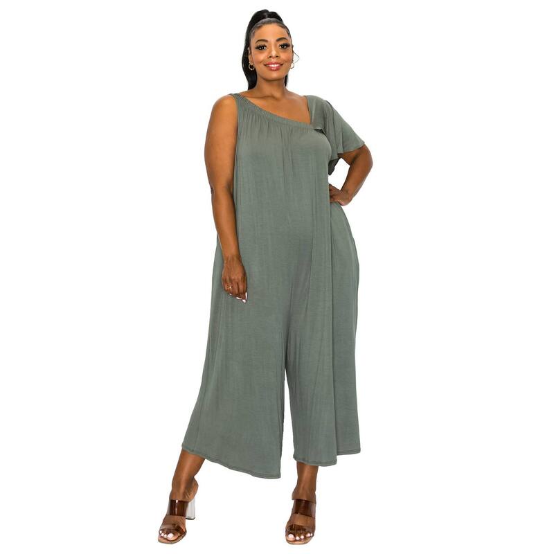 リブド レディース トップス 衣装 飛び降りる背広 L I V D Kahtia Wide-Legged Pocket Jumpsuit Lt Olive オリーブ