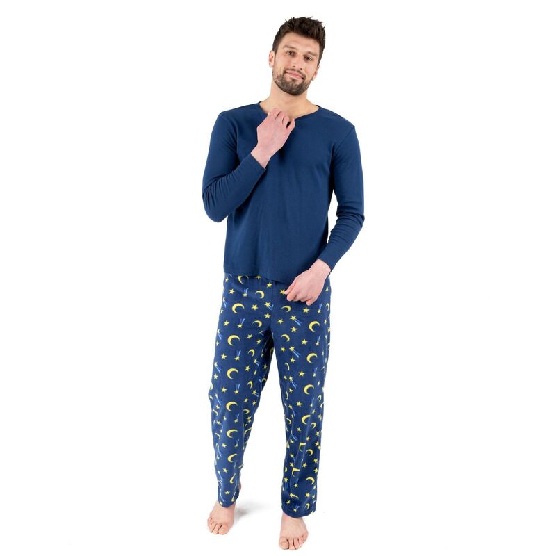 レベレット レディース アンダーお召しもの ナイト爵お召しもの ズボン下 綿織物 フリース Leveret Mens Cotton Top and Fleece Pants Moon
