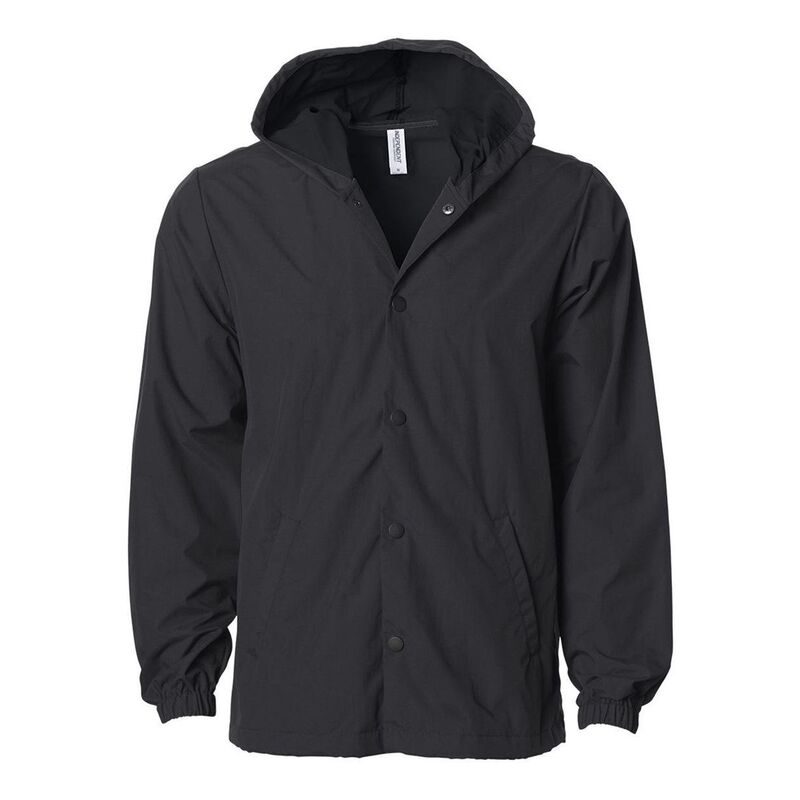 独立トレーディング レディース アウター 上衣・上衣 Independentrading Co. Water-Resistant Hooded Windbreaker Black And Black 黒いこと