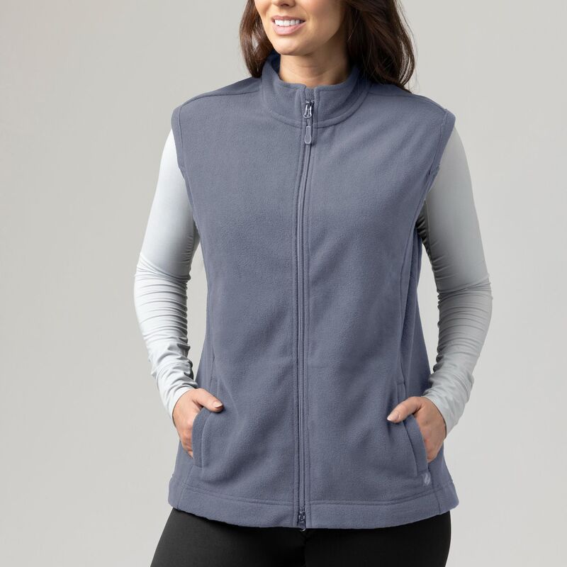 ヒートホルダーズ レディース アウター 上衣・上衣 より良い フリース Women\u0027s Heat Holders Vera Original Super Brushed Fleece Double Zipper Vest Dusty Blue 青色