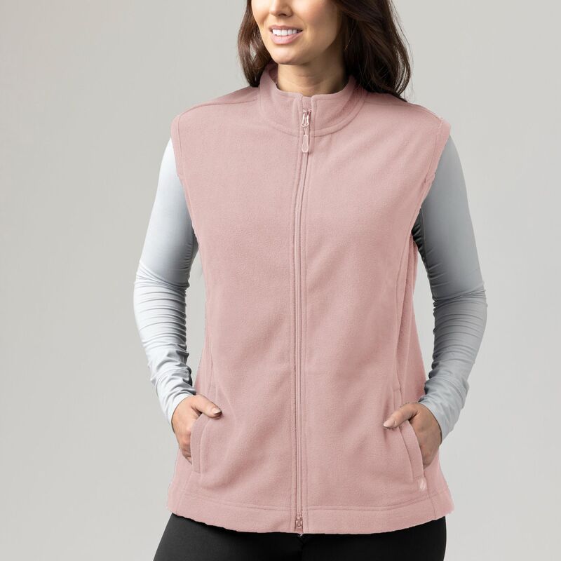 ヒートホルダーズ レディース アウター 上衣・上衣 より良い フリース Women\u0027s Heat Holders Vera Original Super Brushed Fleece Double Zipper Vest Dusty Pink サクラ色