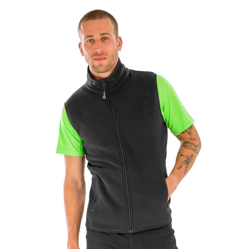 リザルト レディース アウター 上衣・上衣 フリース Result Genuine Mens Polarthermic Fleece Body Warmer Black 黒いこと