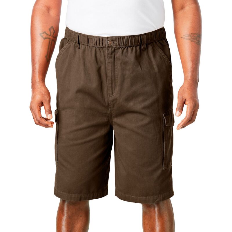 ボルダークリーク レディース ボトムス ハーフパンツ・ショーツ トール ショートパンツ Boulder Creek by KingSize Men's Big & Tall Renegade 9"" Full Elastic Waist Cargo Shorts Bark｜ReVida 店