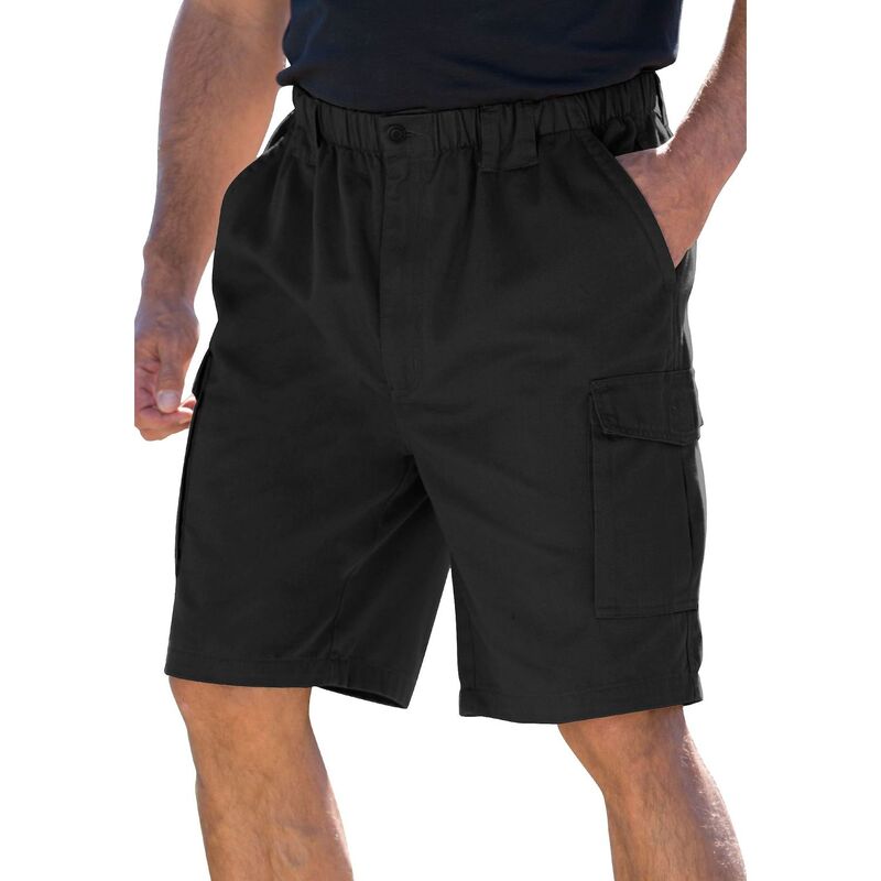 ボルダークリーク レディース ボトムス ハーフパンツ・ショーツ トール ショートパンツ Boulder Creek by KingSize Men's Big & Tall Renegade 9"" Full Elastic Waist Cargo Shorts Black ブラック｜ReVida 店