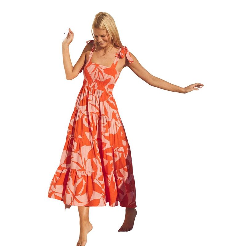 ジョイジョイ レディース トップス 衣装 刷り上げる マキシ JoyJoy Women\u0027s Bohemian Print Maxi Slip Dress Y2K Beach Party Cocktail Dress Orange Print オレンジ色