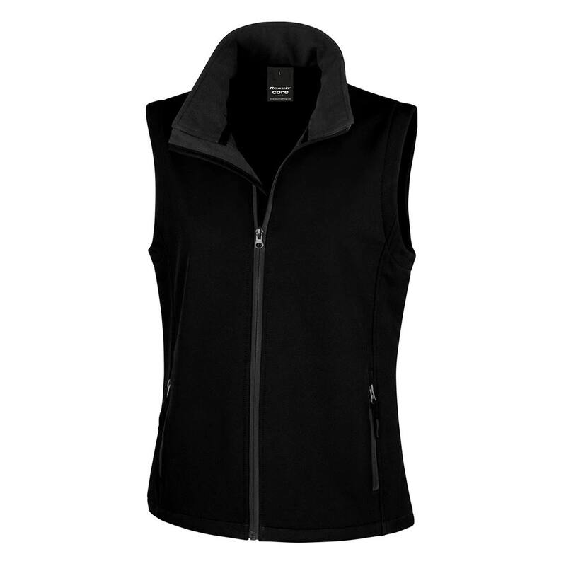 リザルト レディース アウター 上衣・上衣 Result Womens/Ladiesoftshell Body Warmer Black 黒いこと