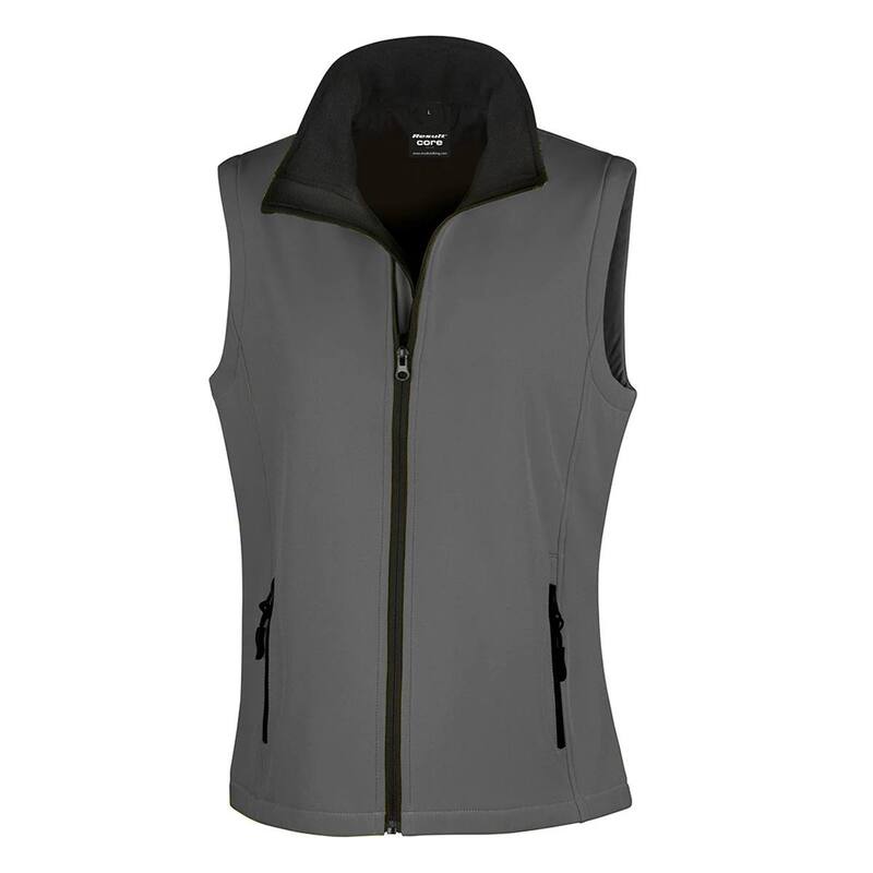 リザルト レディース アウター 上衣・上衣 Result Womens/Ladiesoftshell Body Warmer Charcoal Grey 濃灰色