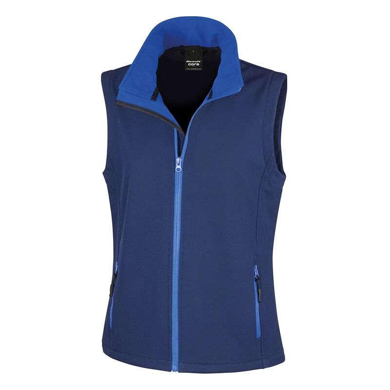 リザルト レディース アウター 上衣・上衣 Result Womens/Ladiesoftshell Body Warmer Navy And Royal Blue 米国海軍