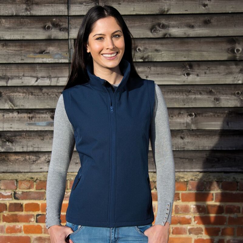 リザルト レディース アウター 上衣・上衣 刷り上げる Result Core Womens/Ladies Printable Softshell Bodywarmer Navy 米国海軍
