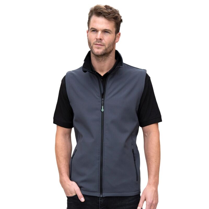 リザルト レディース アウター 上衣・上衣 刷り上げる Result Mens Printable Softshell Body Warmer Charcoal Grey 濃灰色
