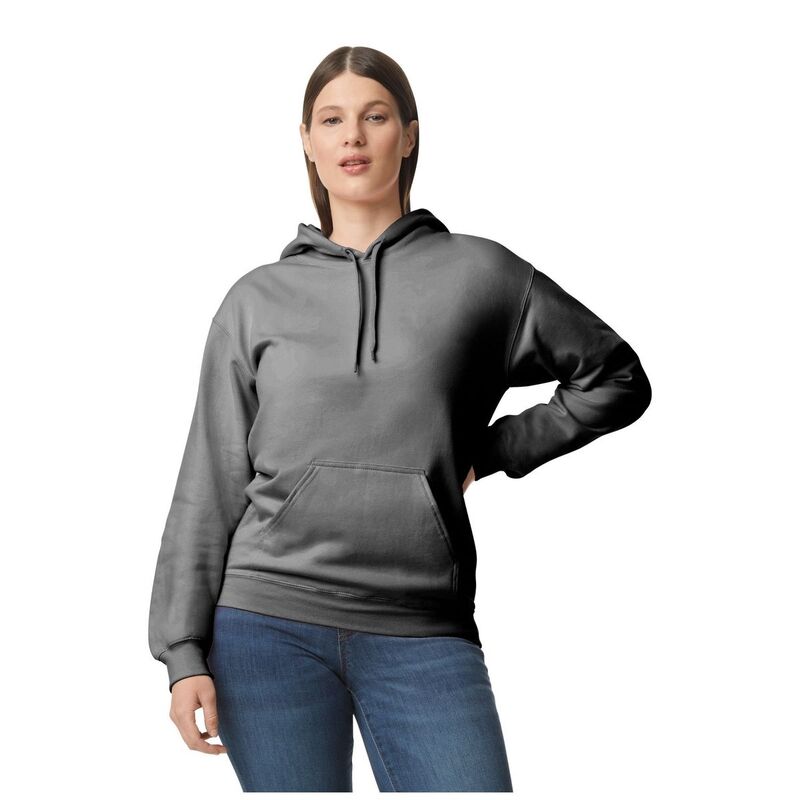 ギルダン レディース トップス プルオーバー フリース パーカー Gildan Unisex Adult Softstyle Fleece Midweight Hoodie Charcoal 濃灰色