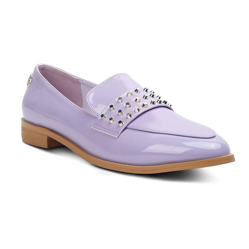 ラグアンドコー レディース シューズ スリッポン・ローファー Rag \u0026 Co Meanbabe Women\u0027studded Loafers Lilac 紫はしどい