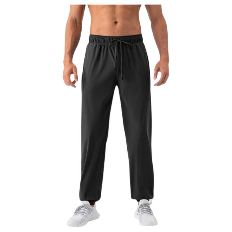 アンナカシ レディース ボトムス カジュアルパンツ ストレート ドローコードウエスト Anna-Kaci Men's Lightweight Stretch Lounge Pants with Adjustable Drawstring Waist and Straight Leg Fit Black ブラック|ReVida 店