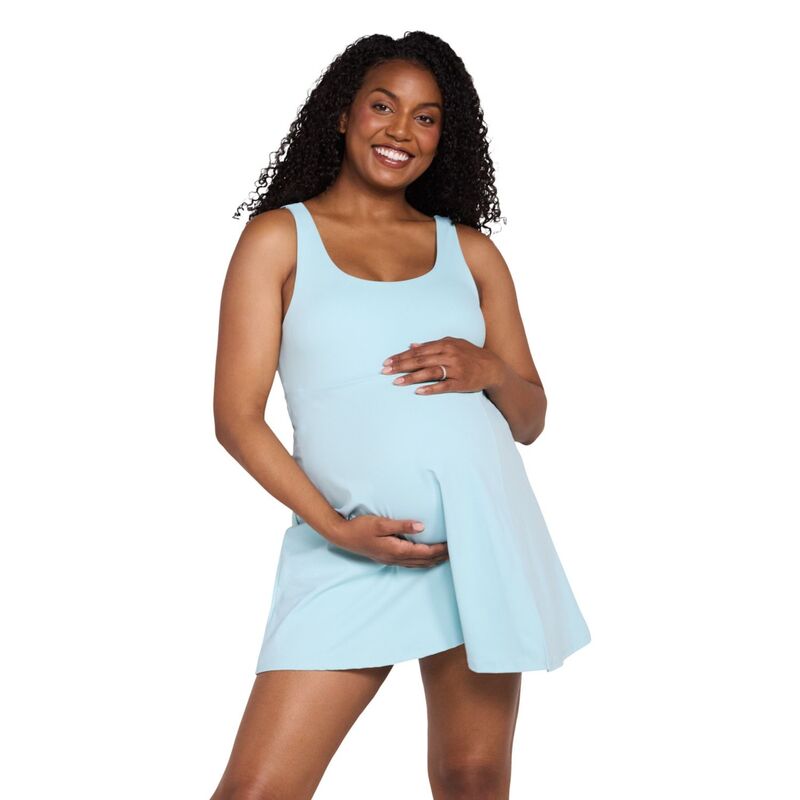 マザーフッド レディース トップス ワンピース マタニティ Maternity Motherhood Active Dress with Short Length Aqua アクア|ReVida 店