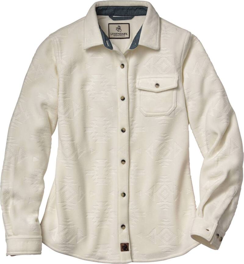レジェンダリーホワイトテイルズ レディース トップス シャツ フリース Women's Legendary Whitetails Trail Guide Fleece Shirt Pristine｜ReVida 店