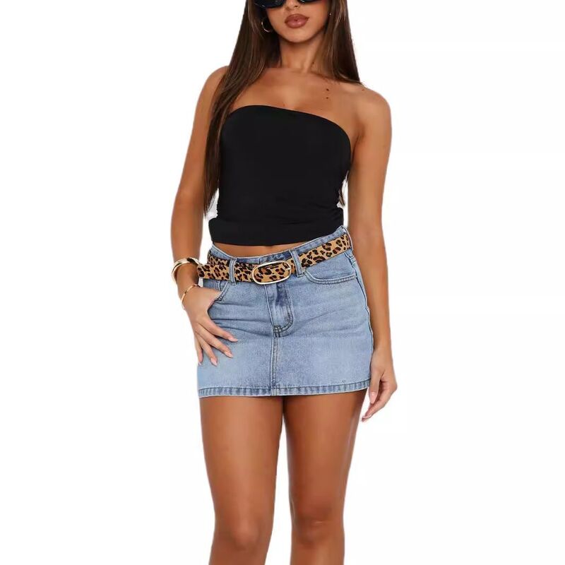 イエスファッション レディース ボトムスカート ボタンダウン ミニ ダウン デニム Yesfashion Women Y2k Lowaist Denimini Skirts Button Down Bodycon Pencil Y2k Jean Skirts Light Blue ブルー|ReVida 店