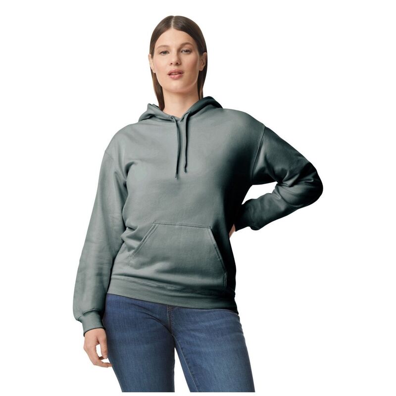 ギルダン レディース トップス プルオーバー フリース パーカー Gildan Unisex Adult Softstyle Fleece Midweight Hoodie Dark Heather ギョリュウモドキ
