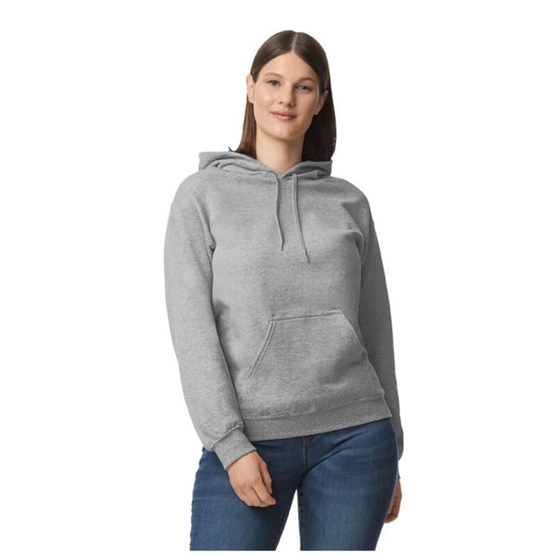 ギルダン レディース トップス プルオーバー フリース パーカー Gildan Unisex Adult Softstyle Fleece Midweight Hoodie Sports Grey 薄墨色