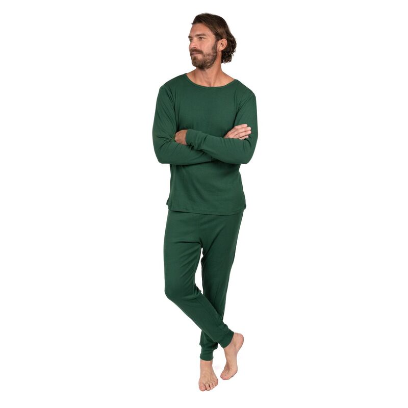 レベレット レディース アンダーウェア ナイトウェア コットン Leveret Mens Two Piece Cotton Pajamasolid Teal Uniform Green グリーン|ReVida 店