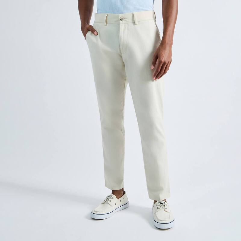 ハガー レディース ボトムス カジュアルパンツ リネン Men's Haggar Comfort Luxe Straight-Fit Flat Front Linen Pants Natural｜ReVida 店