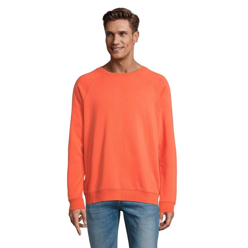 ソルズ レディース アウター ニット・セーター スウェット シャツ SOLS Unisex Adult Space Raglan Sweatshirt Burnt Orange オレンジ|ReVida 店