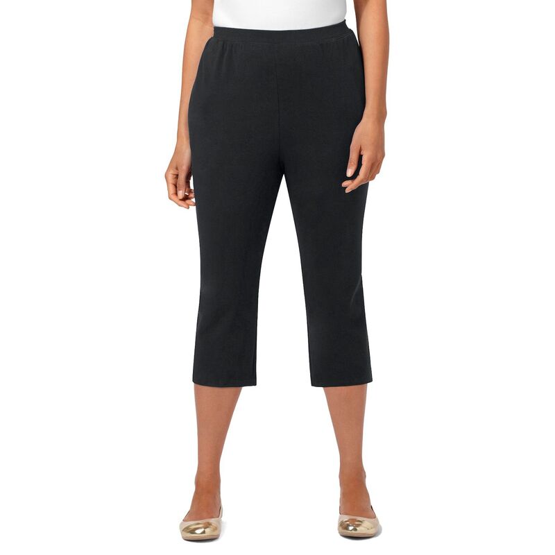 キャサリンズ レディース ボトムス カジュアルパンツ プラスサイズ キャップ Catherines Women's Plusize Suprema Capri (With Pockets) Black ブラック｜ReVida 店