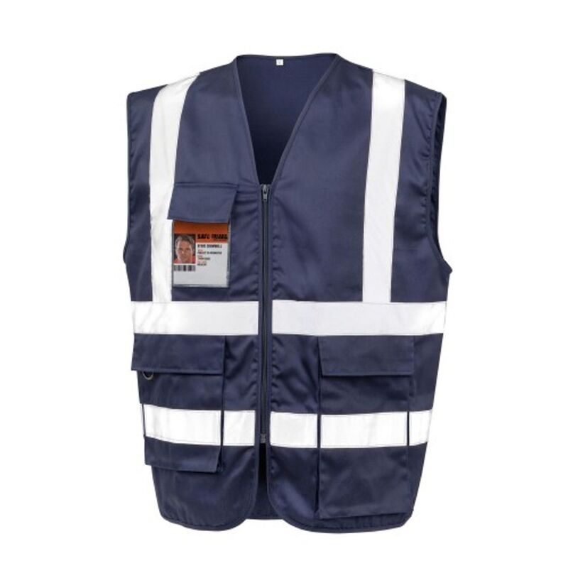リザルト レディース アウター ジャケット・ブルゾン ベスト SAFE-GUARD by Result Unisex Adult Security Vest Navy ネイビー|ReVida 店