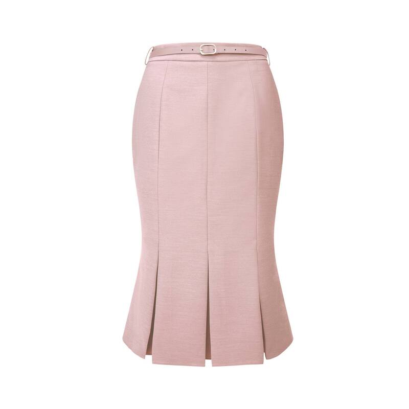 ホンベティ レディース ボトムスカート ひざ丈 Hombety Women's Work Skirt Below Knee Length Fishtail Skirt Pink ピンク｜ReVida 店