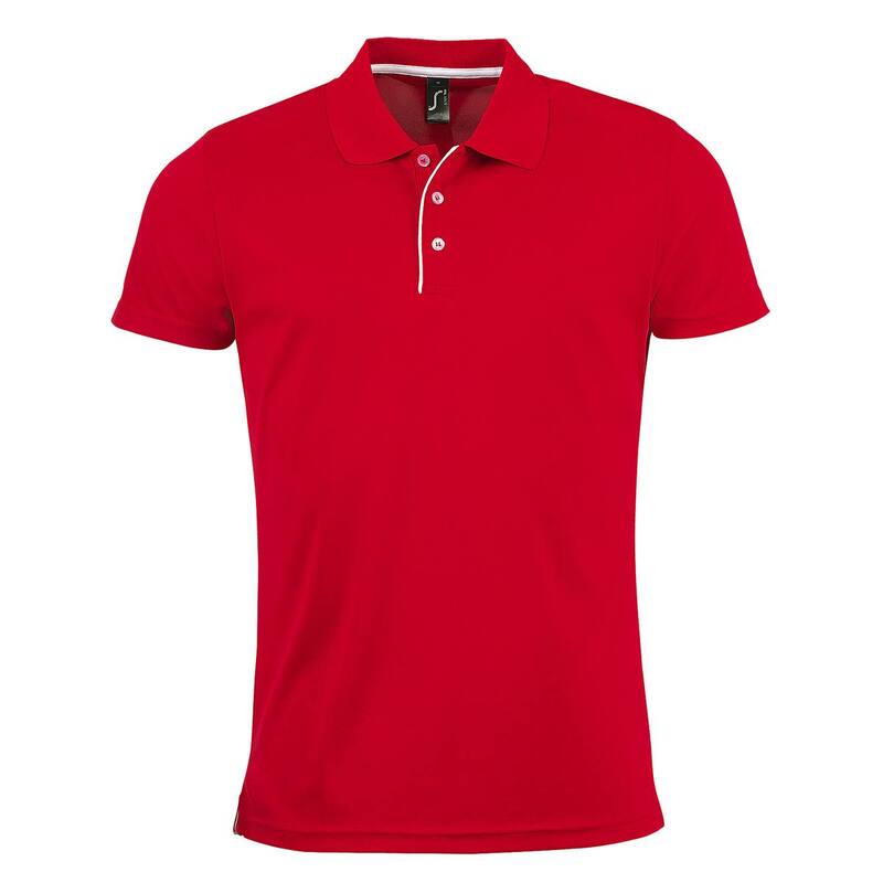 ソルズ レディース トップス Tシャツ ポロシャツ SOLS Mens Performer Short Sleeve Pique Polo Shirt Red レッド|ReVida 店