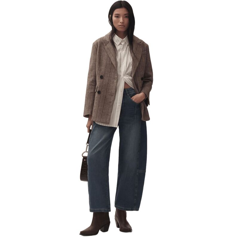 コジョイン レディース ボトムス ジーンズズボン下 ワイドレッグ デニム Kojooin Women Casual Wide Leg Jeanstretch Button Loose Denim Pants Blue Black 黒いこと