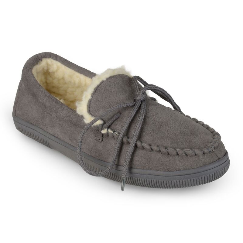 バンス メンズ シューズ サンダル Vance Co. Men's Moccasin Slippers Gray グレー|ReVida 店