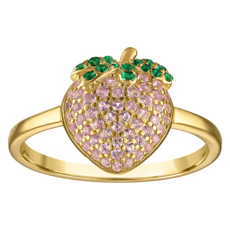 アンブランデッド レディース アクセサリー リング Unbranded 14k Gold over Sterling Silver Cubic Zirconia Strawberry Ringold Tone ゴールド｜ReVida 店