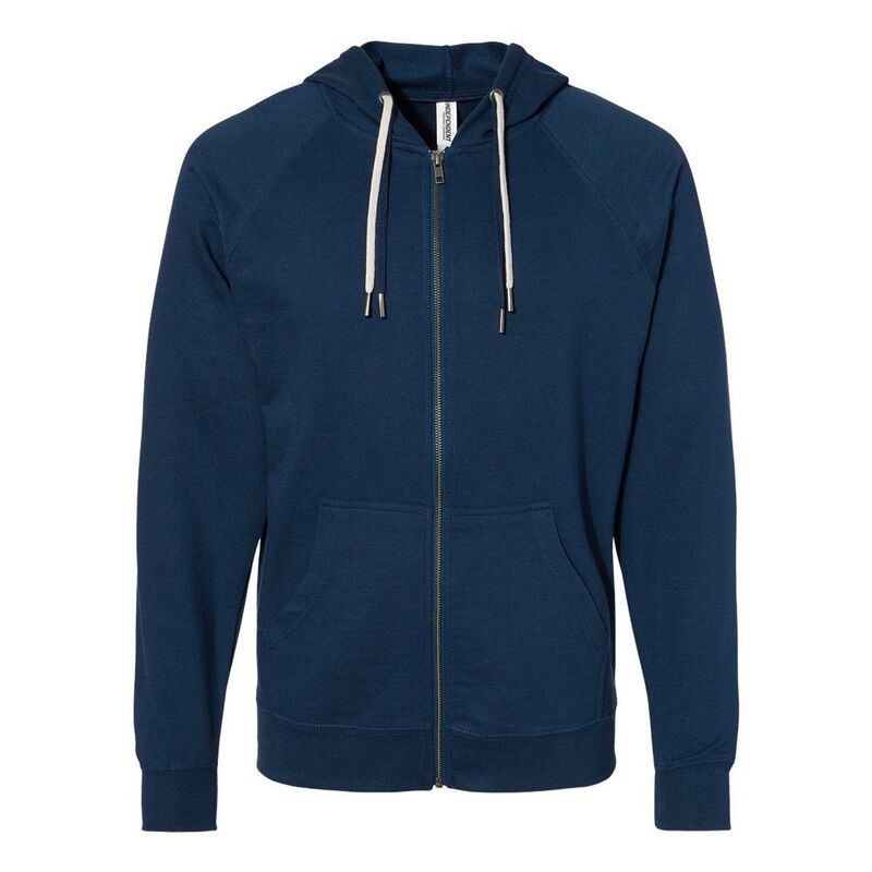 インディペンデントトレーディング レディース アウター ニット・セーター パイル スウェット シャツ Independentrading Co. Icon Lightweight Loopback Terry Full-zip Hooded Sweatshirt Indigo インディゴ｜ReVida 店 10,935円