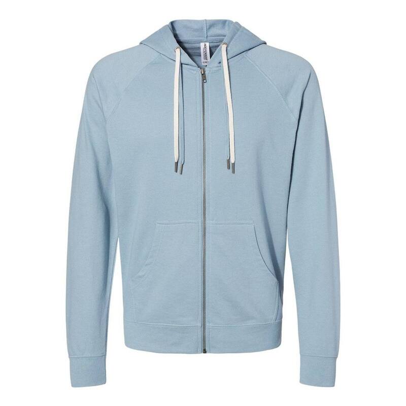インディペンデントトレーディング レディース アウター ニット・セーター パイル スウェット シャツ Independentrading Co. Icon Lightweight Loopback Terry Full-zip Hooded Sweatshirt Misty Blue ブルー|ReVida 店