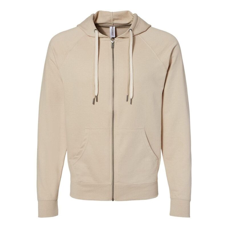 インディペンデントトレーディング レディース アウター ニット・セーター パイル スウェット シャツ Independentrading Co. Icon Lightweight Loopback Terry Full-zip Hooded Sweatshirt Sand サンド｜ReVida 店