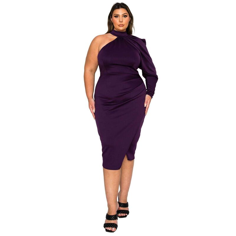 リブド レディース トップス ワンピース プラスサイズ L I V D Plusize GiGi Dress Dark Eggplant｜ReVida 店