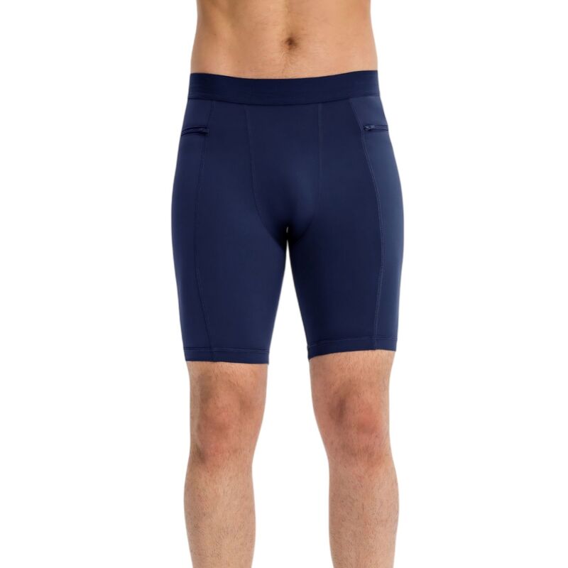 アンナカシ レディース ボトムス ハーフパンツ・ショーツ ショートパンツ Anna-Kaci Mens Compression Biker Shorts with Side Pockets and Moisture-Wicking Stretch Fabric Navy ネイビー|ReVida 店
